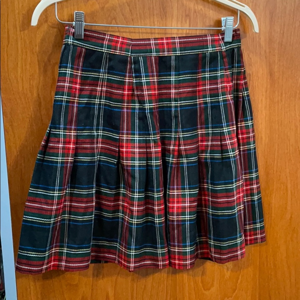 Plaid Pleated Skirt